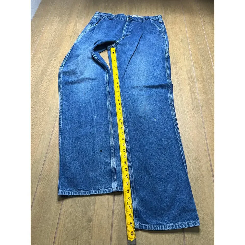 Carhartt Dungaree Fit Jeans 34x36 Workwear Denim Pants Distress‎